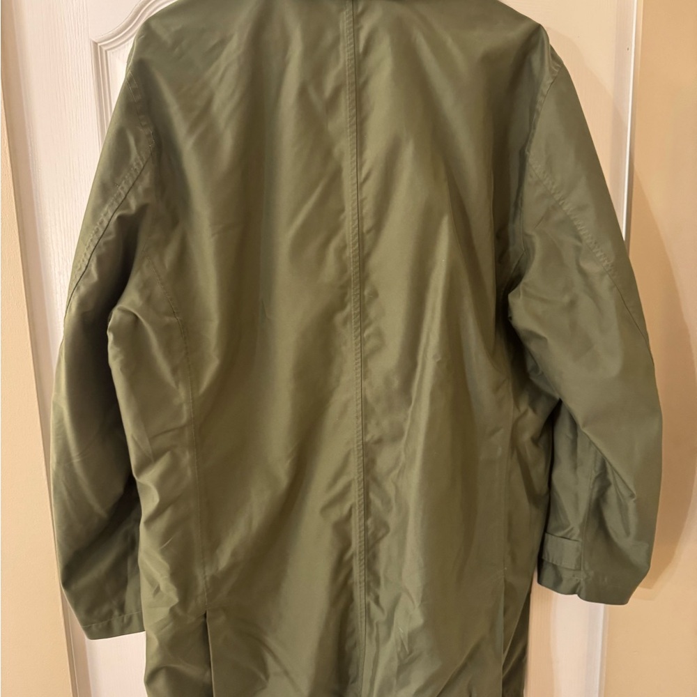 Lands' End Men's Green Trench Coat - Picture 3 of 3